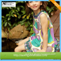 New Printed Casual long style dresses for little girls